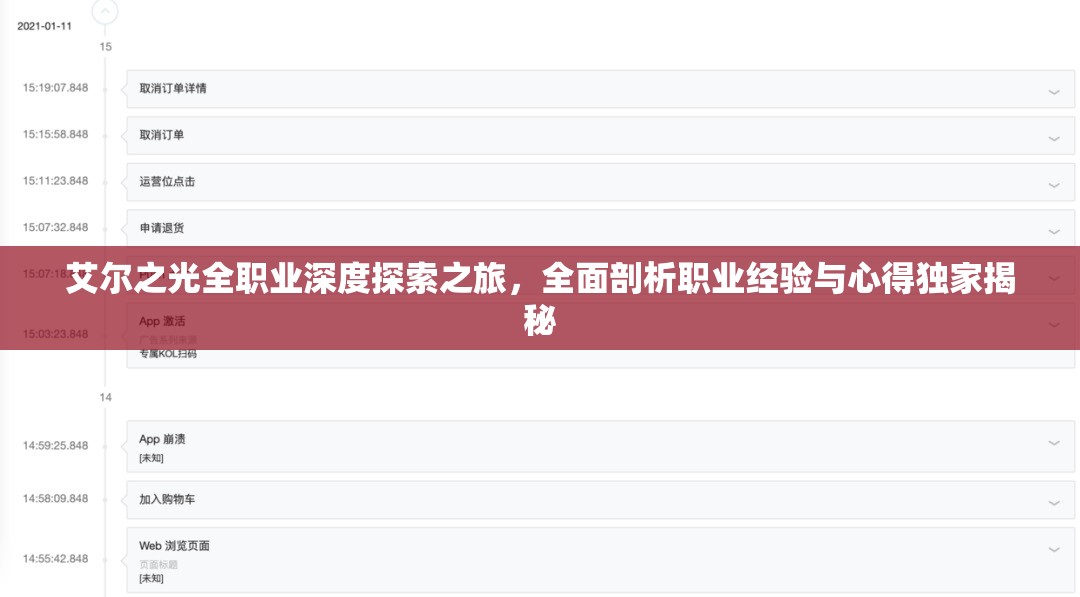 艾尔之光全职业深度探索之旅，全面剖析职业经验与心得独家揭秘