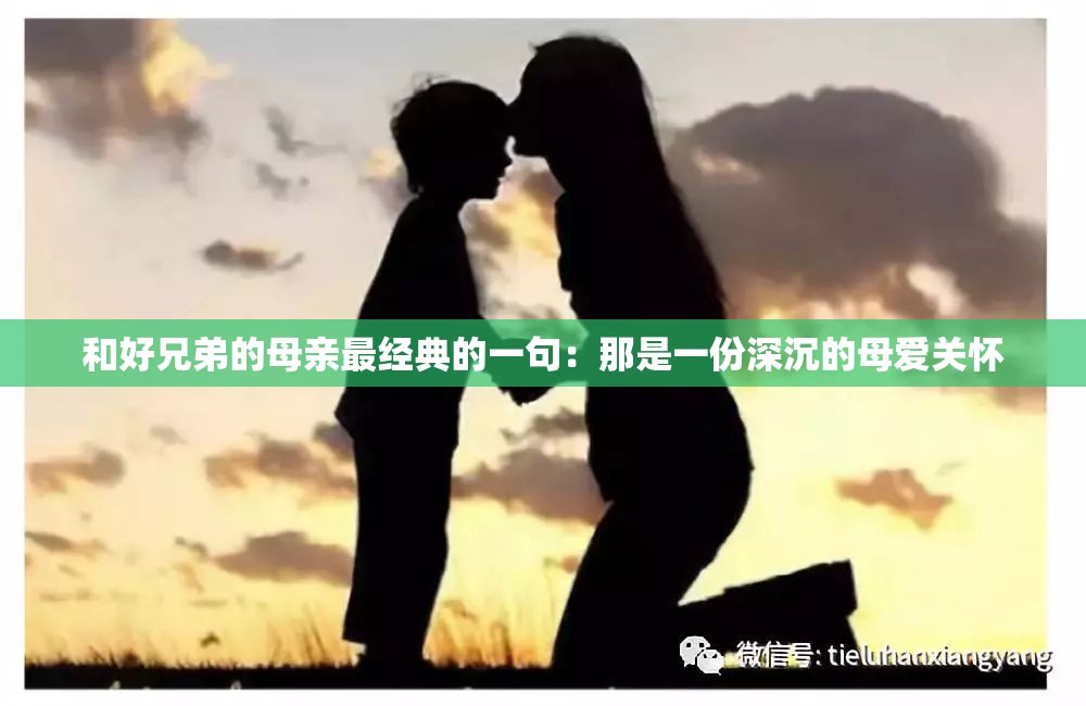 和好兄弟的母亲最经典的一句：那是一份深沉的母爱关怀
