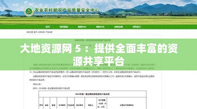 大地资源网 5 ：提供全面丰富的资源共享平台
