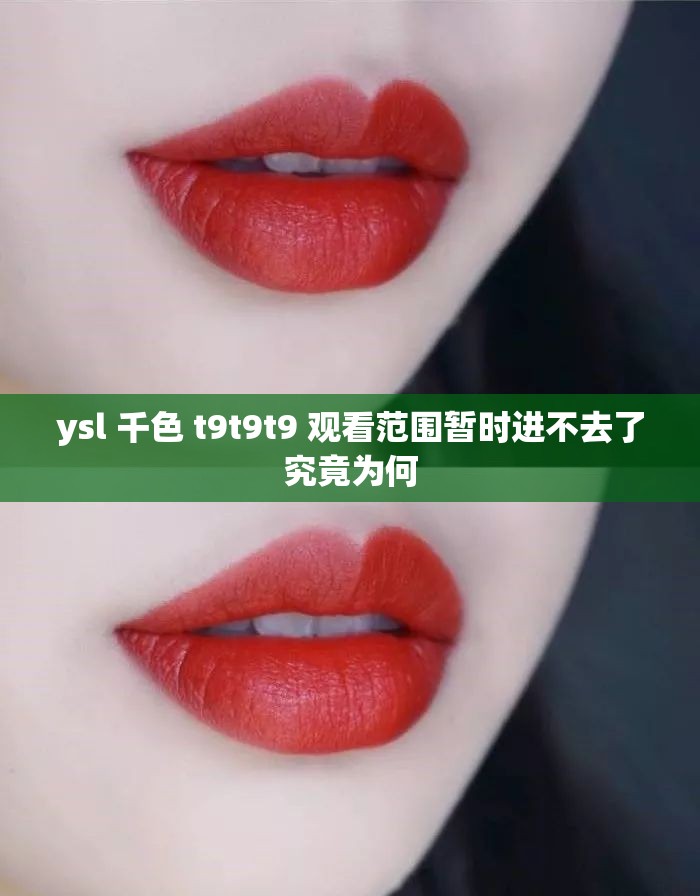 ysl 千色 t9t9t9 观看范围暂时进不去了究竟为何