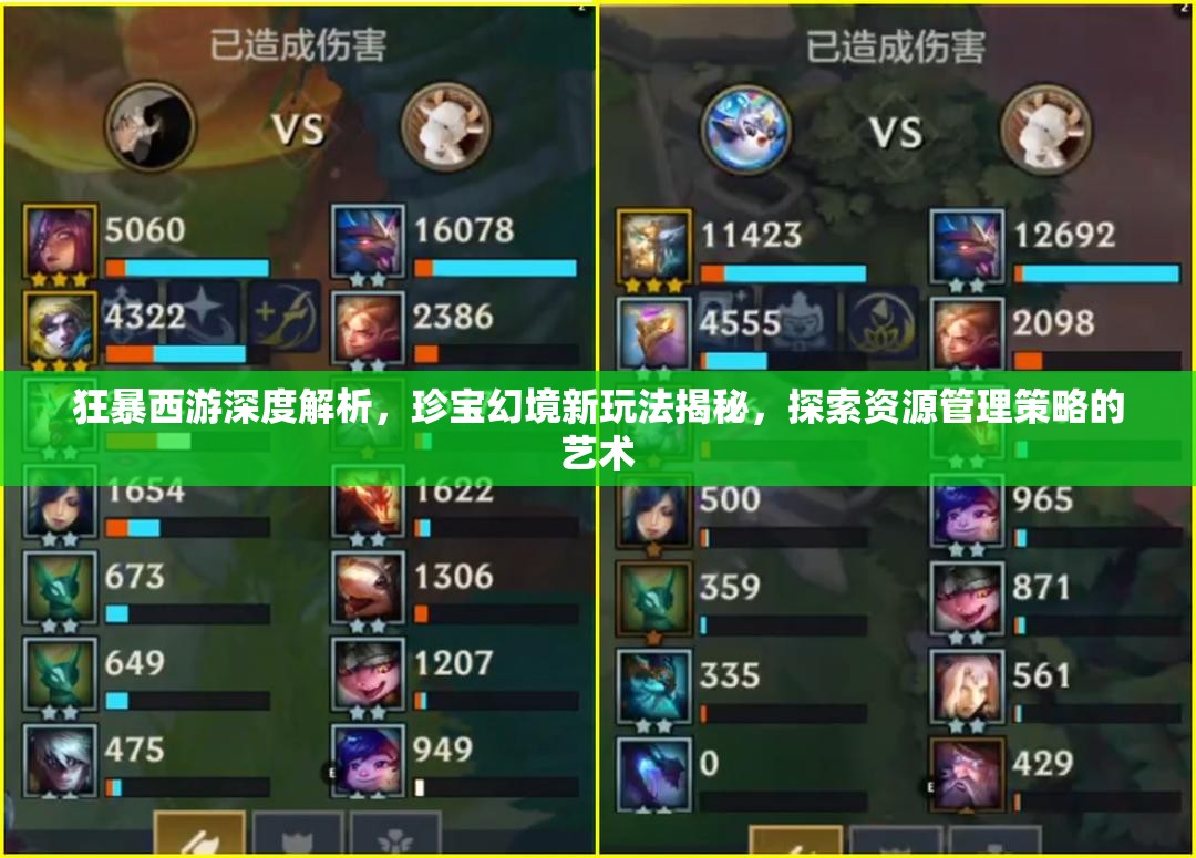 狂暴西游深度解析，珍宝幻境新玩法揭秘，探索资源管理策略的艺术