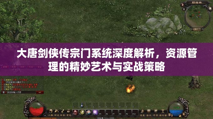 大唐剑侠传宗门系统深度解析，资源管理的精妙艺术与实战策略