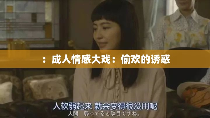 ：成人情感大戏：偷欢的诱惑