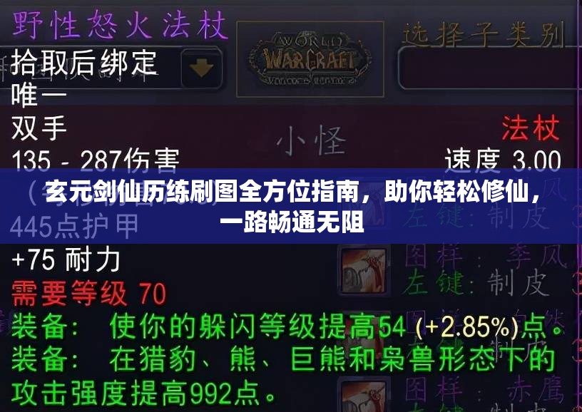 玄元剑仙历练刷图全方位指南，助你轻松修仙，一路畅通无阻