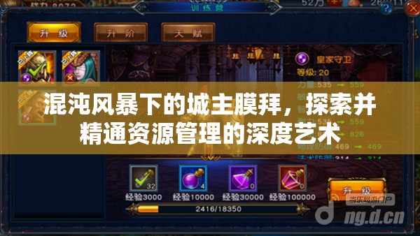 混沌风暴下的城主膜拜，探索并精通资源管理的深度艺术