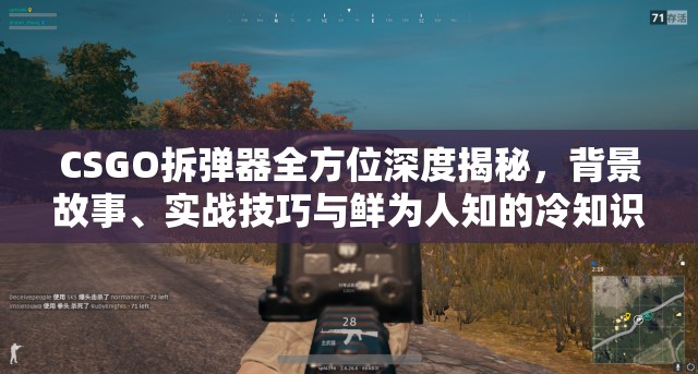 CSGO拆弹器全方位深度揭秘，背景故事、实战技巧与鲜为人知的冷知识大起底