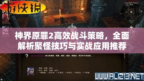 神界原罪2高效战斗策略，全面解析聚怪技巧与实战应用推荐