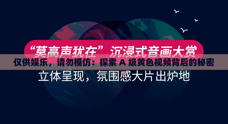 仅供娱乐，请勿模仿：探索 A 级黄色视频背后的秘密