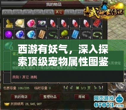 西游有妖气，深入探索顶级宠物属性图鉴，揭秘资源管理的高效艺术