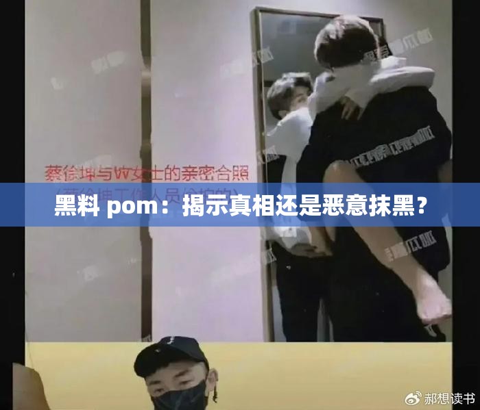 黑料 pom：揭示真相还是恶意抹黑？