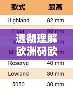 透彻理解欧洲码欧洲尺码 M 高清：尺码解析与选购指南
