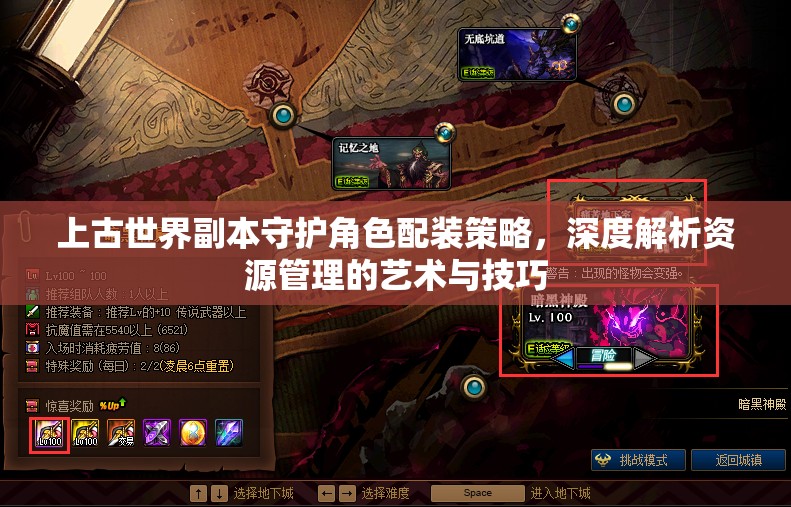 上古世界副本守护角色配装策略，深度解析资源管理的艺术与技巧