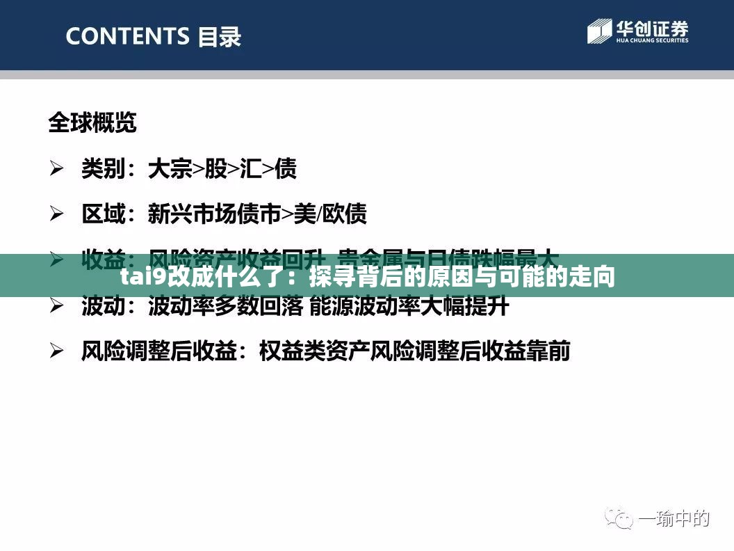 tai9改成什么了：探寻背后的原因与可能的走向