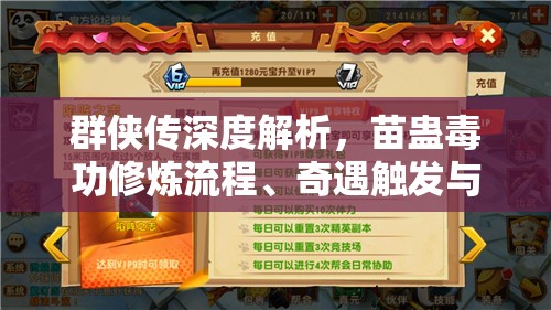 群侠传深度解析，苗蛊毒功修炼流程、奇遇触发与资源管理艺术