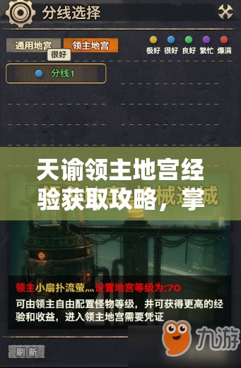 天谕领主地宫经验获取攻略，掌握资源管理艺术，实现经验收益最大化