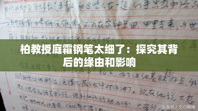 柏教授庭霜钢笔太细了：探究其背后的缘由和影响