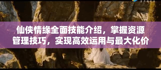 仙侠情缘全面技能介绍，掌握资源管理技巧，实现高效运用与最大化价值