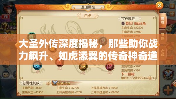 大圣外传深度揭秘，那些助你战力飙升、如虎添翼的传奇神奇道具