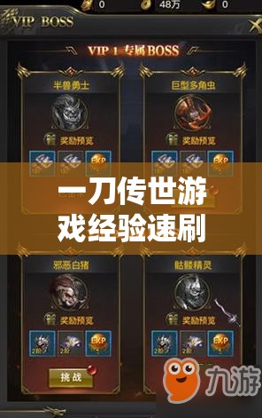 一刀传世游戏经验速刷与资源管理高效策略全面解析