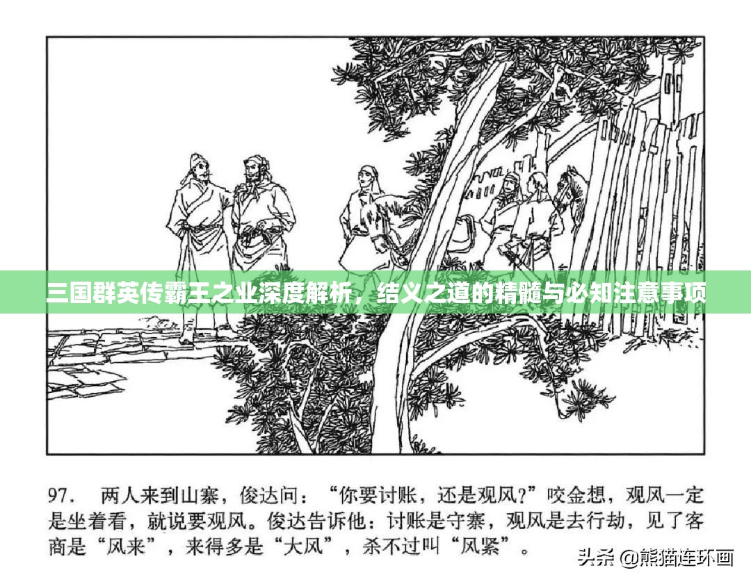 三国群英传霸王之业深度解析，结义之道的精髓与必知注意事项