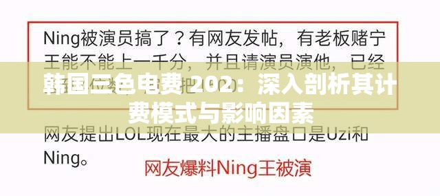 韩国三色电费 202：深入剖析其计费模式与影响因素