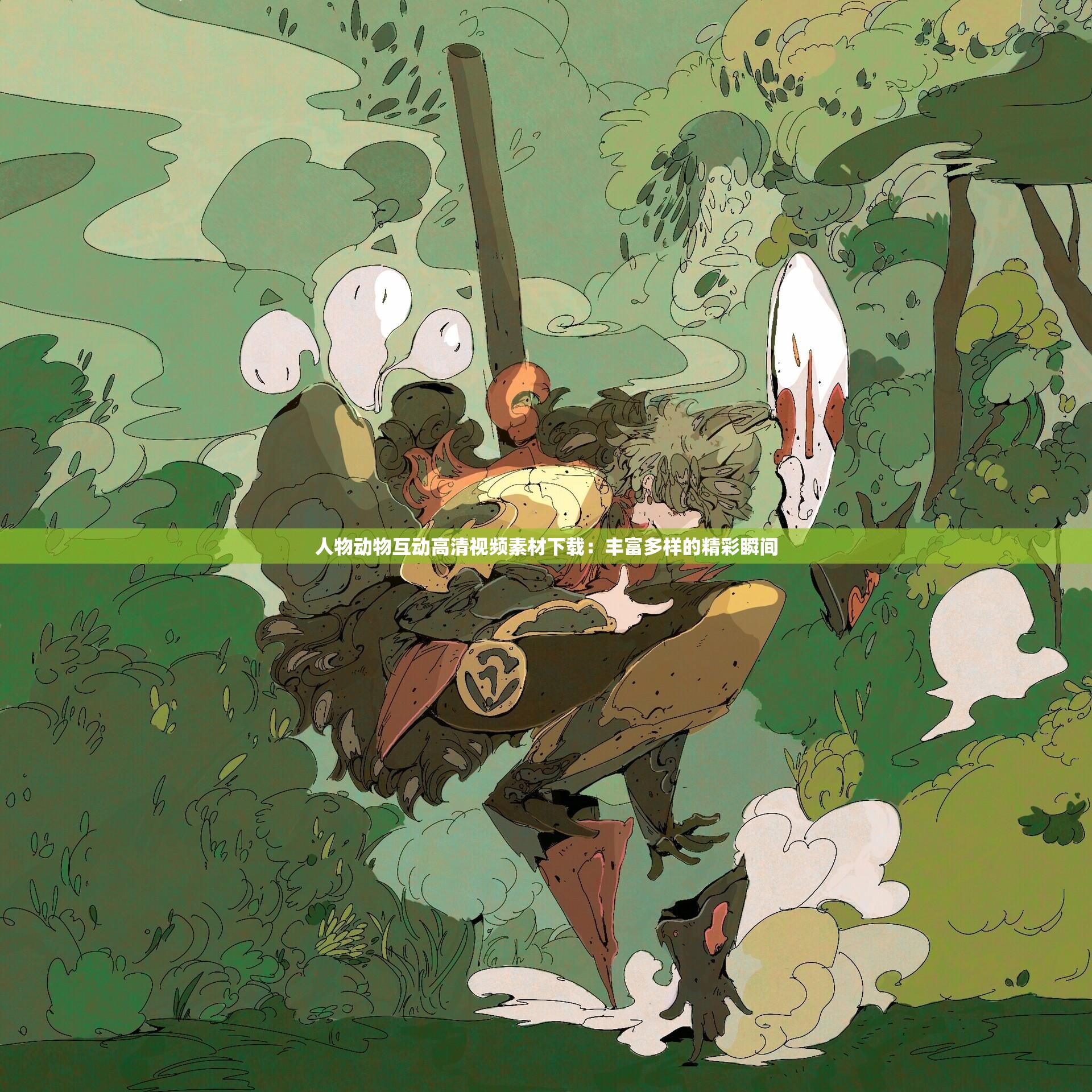 人物动物互动高清视频素材下载：丰富多样的精彩瞬间
