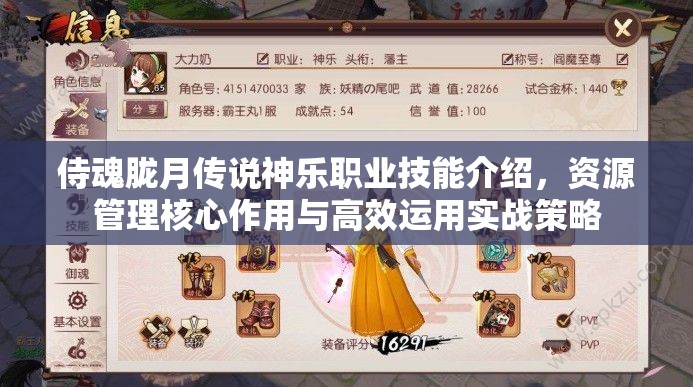 侍魂胧月传说神乐职业技能介绍，资源管理核心作用与高效运用实战策略