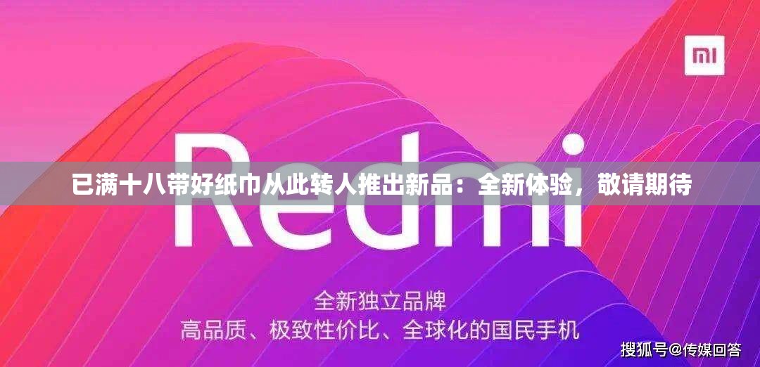 已满十八带好纸巾从此转人推出新品：全新体验，敬请期待