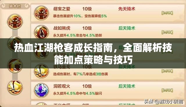 热血江湖枪客成长指南，全面解析技能加点策略与技巧