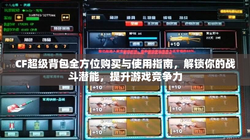 CF超级背包全方位购买与使用指南，解锁你的战斗潜能，提升游戏竞争力