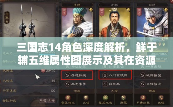 三国志14角色深度解析，鲜于辅五维属性图展示及其在资源管理中的卓越智慧
