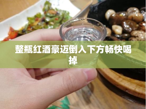 整瓶红酒豪迈倒入下方畅快喝掉