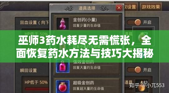 巫师3药水耗尽无需慌张，全面恢复药水方法与技巧大揭秘！