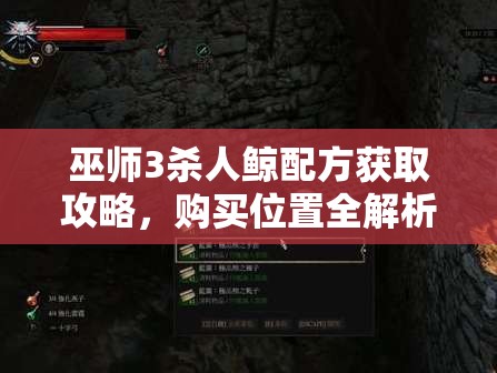 巫师3杀人鲸配方获取攻略，购买位置全解析及高效资源管理技巧分享