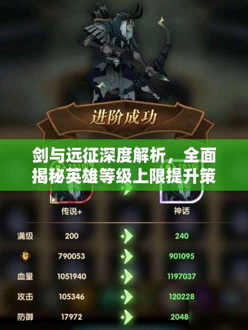 剑与远征深度解析，全面揭秘英雄等级上限提升策略与影响