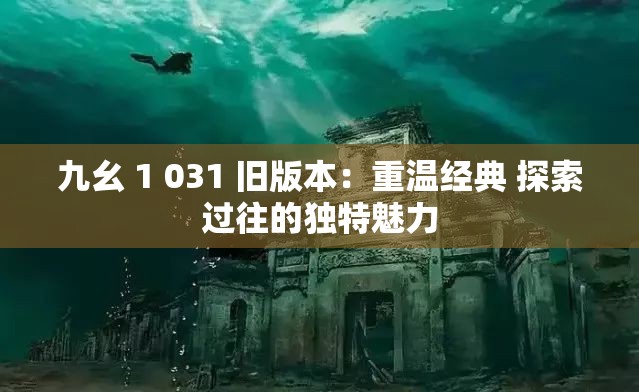 九幺 1 031 旧版本：重温经典 探索过往的独特魅力