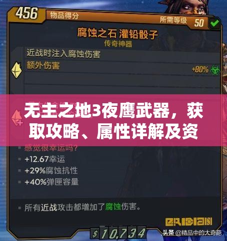 无主之地3夜鹰武器，获取攻略、属性详解及资源管理高效利用策略