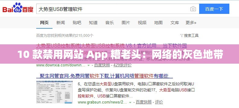 10 款禁用网站 App 糟老头：网络的灰色地带