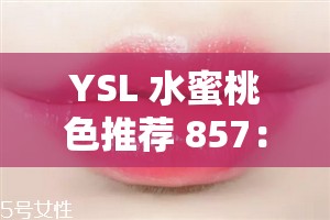 YSL 水蜜桃色推荐 857：打造独特魅力妆容