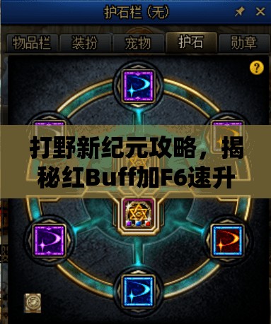 打野新纪元攻略，揭秘红Buff加F6速升3级技巧与经验符文搭配