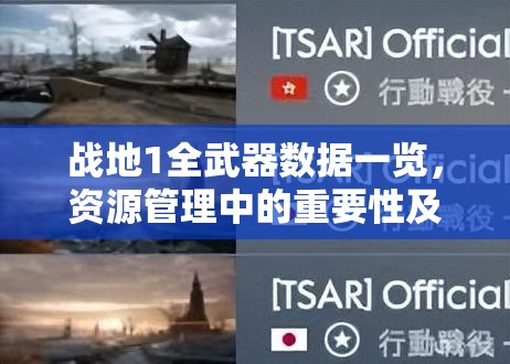 战地1全武器数据一览，资源管理中的重要性及高效利用策略解析