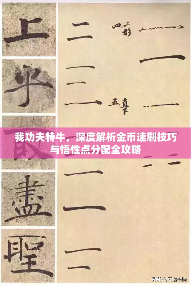 我功夫特牛，深度解析金币速刷技巧与悟性点分配全攻略