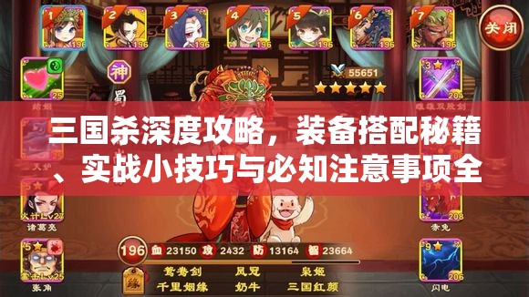 三国杀深度攻略，装备搭配秘籍、实战小技巧与必知注意事项全解析