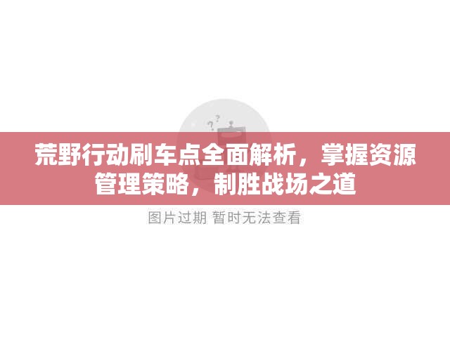荒野行动刷车点全面解析，掌握资源管理策略，制胜战场之道