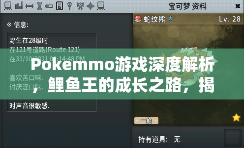 Pokemmo游戏深度解析，鲤鱼王的成长之路，揭秘其几级进化为强大暴鲤龙的奥秘