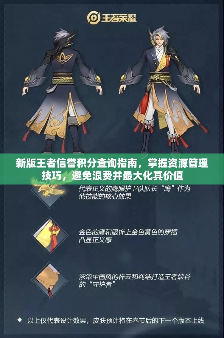 新版王者信誉积分查询指南，掌握资源管理技巧，避免浪费并最大化其价值