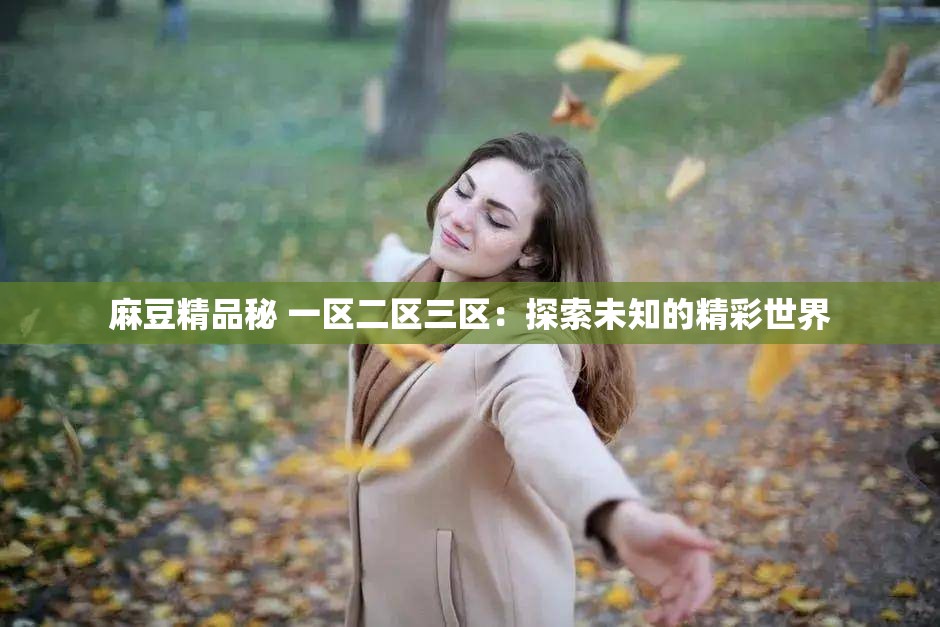 麻豆精品秘 一区二区三区：探索未知的精彩世界