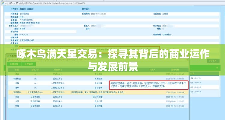 啄木鸟满天星交易：探寻其背后的商业运作与发展前景