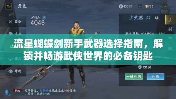 流星蝴蝶剑新手武器选择指南，解锁并畅游武侠世界的必备钥匙