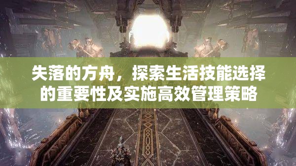 失落的方舟，探索生活技能选择的重要性及实施高效管理策略